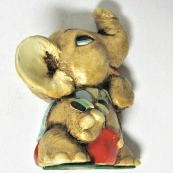 Vintage Tinker Ware Elephant Cosmo handpainted figurine Moorcraft England - Picture 11 of 12